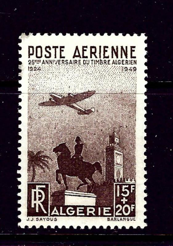 Algeria CB3 MNH 1949 Plane and Monument (small bit of glazing on gum))