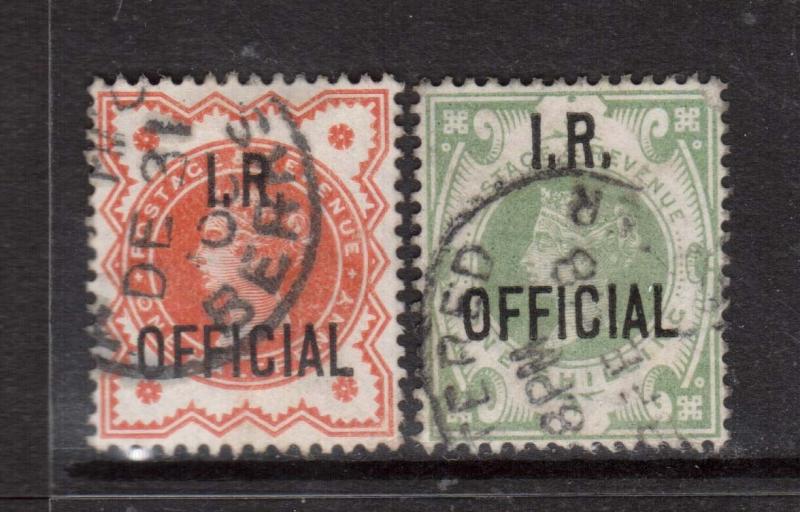 Great Britain #O11 - #O12 VF Used Dated Duo