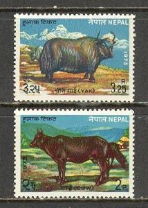 NEPAL Sc# 276 - 277 MNH FVF Set2 Cow & Yak