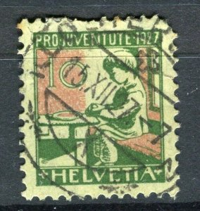 SWITZERLAND; Early Pro-Juventute issue 1927 fine used 10c. value
