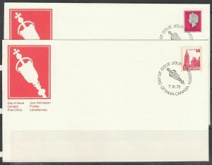 Canada Scott 715-6 FDC - 1978 First Class Definitives