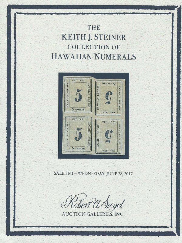 Hawaiian Numerals, Robert A. Siegel, Sale 1161, June 28, 2017, Catalog