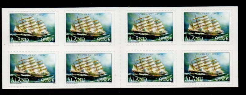 Aland Finland Sc 214a 2003 Bark Pommem stamp booklet panes in booklet mint NH