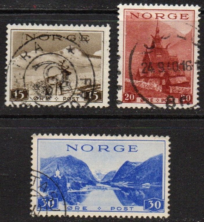 Norway Sc #184-186 Used
