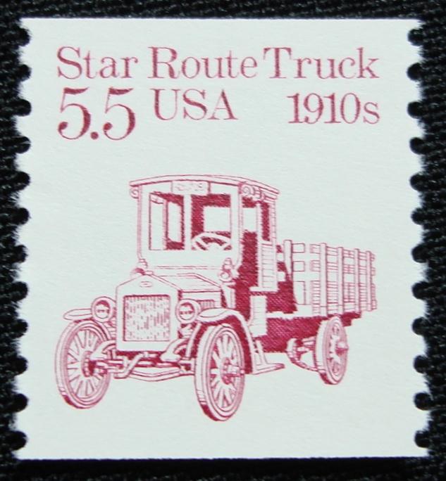 US #2125 MNH Coil Single, Star Route Truck, SCV $.25 