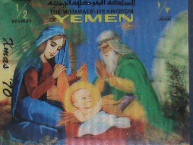 YEMEN-1970 -COLORFUL BEAUTIFUL LOVELY CHRISTMAS MNH 3-D STAMP VERY FINE