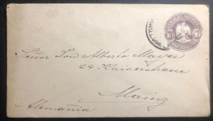 1904 C Juarez Chihuahua Mexico Postal Stationery cover To Mainz Germany