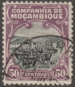 Mozambique Company, stamp, Scott#138,  used, hinged,  50 c,