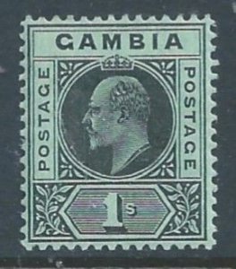 Gambia #59 MH 1sh King Edward VII - Wmk. 3