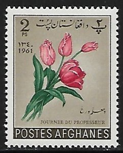 Afghanistan # 540 - Teachers Day, Tulips - MNH.....{BLW21}