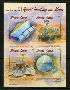 SIERRA LEONE 2019 15th ANNIVERSARY SPIRIT MARS LANDING SHEET MINT NH