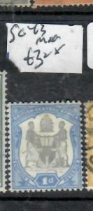 BRITISH CENTRAL AFRICA  1D ARMS     SG 43   MOG      P0624A H