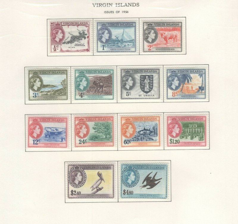 Virgin Islands 1956 Stamps MH, Approx. CV. as NH $98 (JH 9/22) GP 