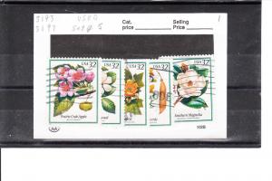 SC# 3193-3197 / Flowering Trees / Set of 5 / USED