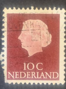 Nederland 20c postage stamp  ,  black cancelled postage used, refno:5015