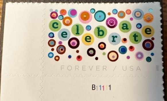 US# 5434 Celebrate w/plate # Forever Mint NH