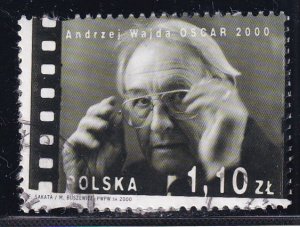 Poland 2000 Sc 3509 Director Andrzej Wajda Academy Award in Honor Stamp CTO