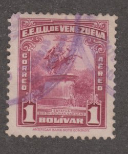 Venezuela C156 Statue of Simon Bolivar, Caracas 1942