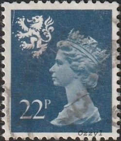 Great Britain Scotland #SMH41 1981 22p Dark Blue QEII Machin USED-Avgerage-H.