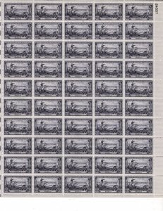 Washington at Brooklyn 3c US Postage Sheet #1003 VF MNH