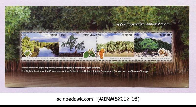 INDIA - 2002  MANGROVES - UNITED NATIONS CONFERENCE ON CLIMATE CHANGE M/S MNH