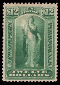 MOMEN: US STAMPS #PR75 $12 NEWSPAPER MINT OG H VF $850 LOT #82395-1*