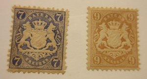 BAVARIA Scott: 26, 27, MINT NO GUM, Lot21, Cat $9
