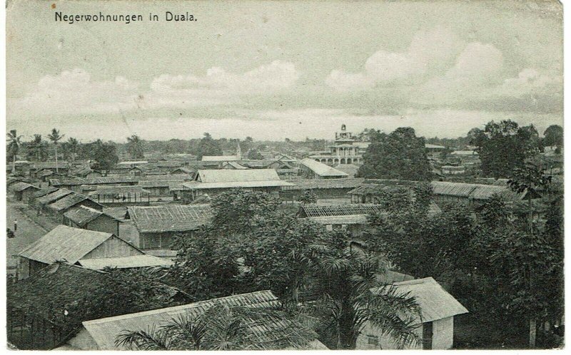 Cameroun 1909 Duala cancel on postcard to Germany