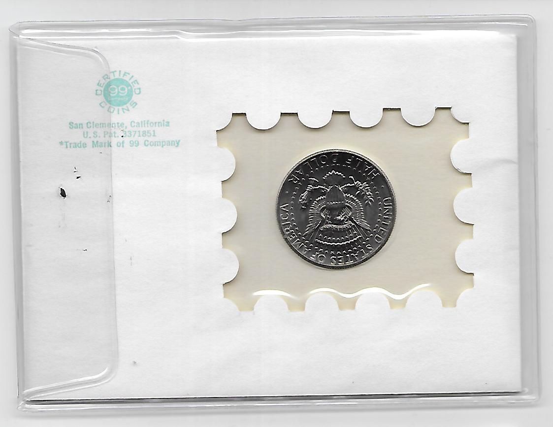 United States Coin Cover 1973 Kennedy 50c Philadelphia Mint. United