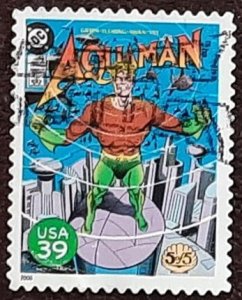 US Scott # 4084r; used 39c Aquaman cvr  from 2006; VF centering; off paper