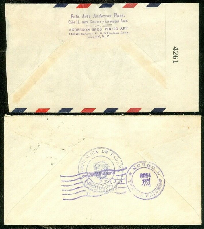 EDW1949SELL : PANAMA Collection of 5 older covers including Better usages.