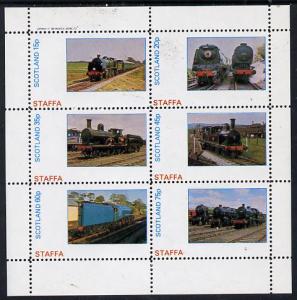 Staffa 1982 Steam Locos #11 perf set of 6 values (15p to ...