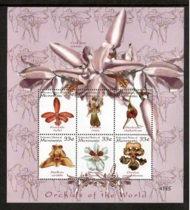 Micronesia 2000 - Flowers Orchids Plants - Sheet of 6 Stamps - Scott #366 - MNH