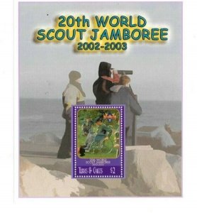 Turks and Caicos - 2002 - Boy Scouts - Souvenir  Stamp Sheet - MNH