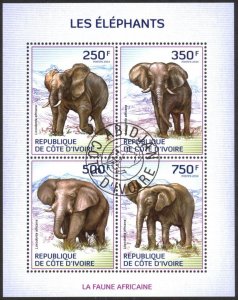 Ivory Coast 2014 Elephants Sheet Used / CTO