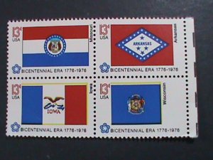 ​UNITED STATES -1976 PROMOTION- STATE FLAGS MNH  BLOCK  WE SHIP TO WORLD WIDE