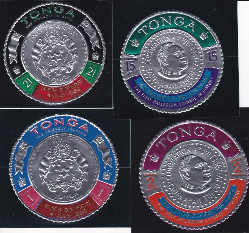 Tonga # 203-209, C40-46, CO21-23, His Majesty's 50th Birthday, NH, 1/2 Cat.