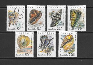 SHELLS - TANZANIA #940-6 MNH