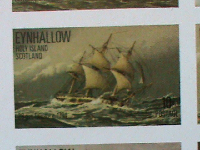 ​EYNHALLOW SCOTLAND STAMP:BATTLE SHIPS- MNH - MINI SHEET NO GUM AS ISSUED