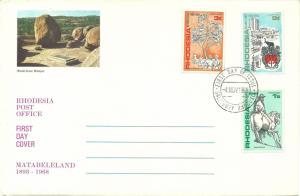 Rhodesia: The 75th Anniversary of Matabeleland: FDC: 1968