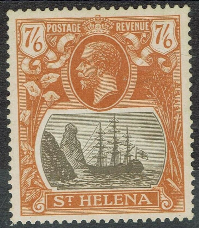 ST HELENA 1922 KGV SHIP 7/6 