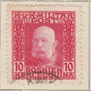 AUSTRIA BOSNIA & HERZEGOVINA Emperor Franz Josef 1912-14 10h Used A29P9F31623-