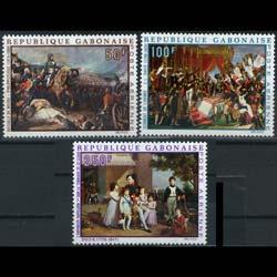 GABON 1969 - Scott# C83-5 Napoleon Ptgs Set of 3 NH