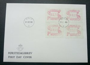 Norway OSLO 1990 ATM (Frama Label stamp FDC)