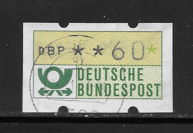 Germany Deutsche Bundespost DBP 60 ATM Stamp