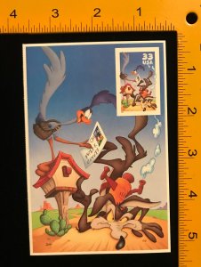 3392c Imperforate Pane of 1, Road Runner Souvenir Sheet