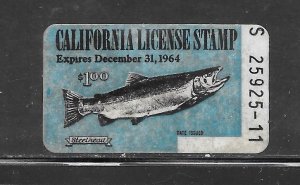 #Z3613 Used 1964 California Fishing Stamp