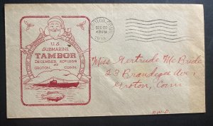1939 Groton CT USA NAVY USS Tambor SUBMARINE Launching First Day Cover FDC