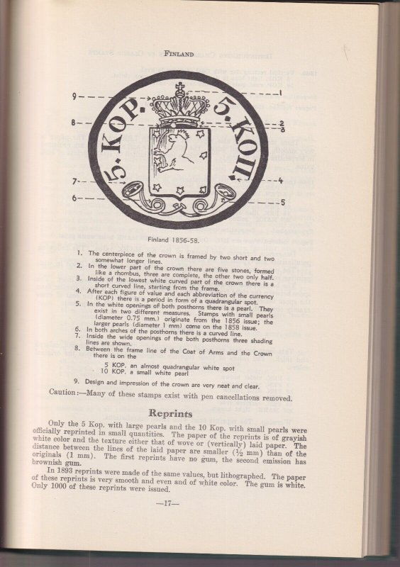 Distinguishing Characteristics of Classic Stamps-Europe, Schloss, 1951, 200 pp.