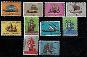 San Marino #540-49 MNH cpl set ships